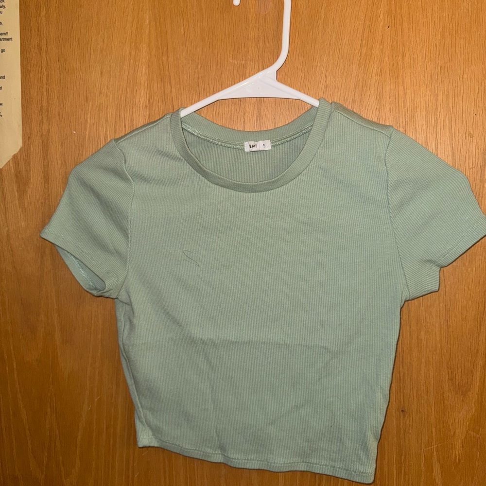 Garage Light Green Ribbed Tee